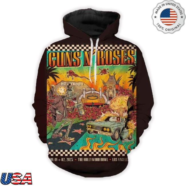 Guns N Roses Hollywood Bowl Los Angeles California With Very Special Guest The Black Keys In 1St And 2Nd November 2023 3D Sweaters