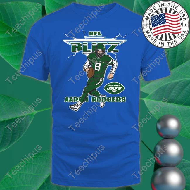 New York Jets Aaron Rodgers Homage Charcoal Blitz Graphic Sweatshirt