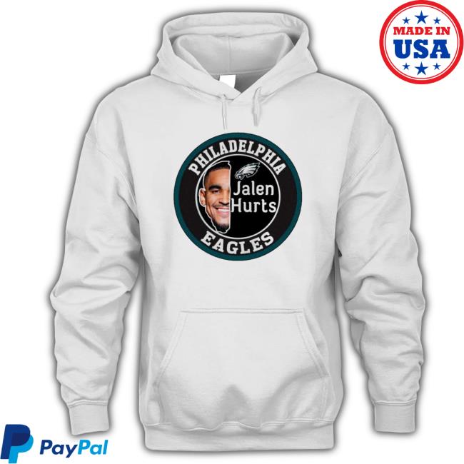 Philadelphia Eagles Quarterback Jalen Hurts Logo Sweaters Philadelphia Eagles Quarterback Jalen Hurts Logo Hooded Sweatshirt