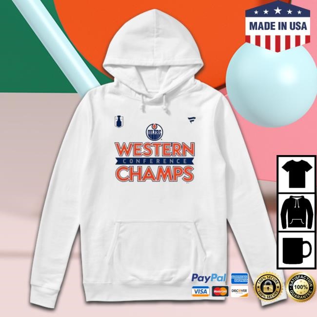 Original Official Edmonton Oilers 2024 Western Conference Champions Locker Room Shirt