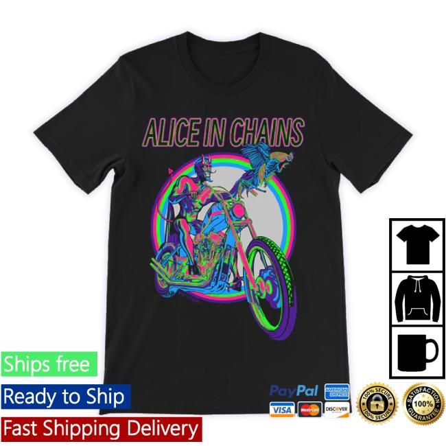 Official Alice In Chains Merch Store Devil Bike Long Sleeve Tee Aliceinchains Shop