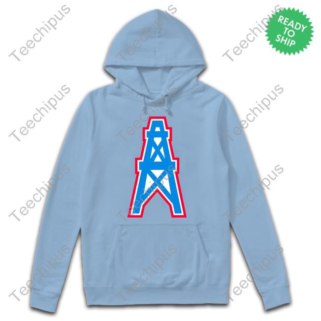 Luv Ya Blue Houston Oilers Franklin Logo Hoodie Sweatshirt