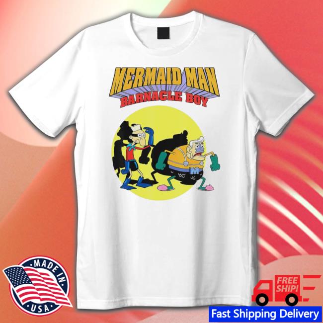 Mermaid Man Barnacle Boy Long Sleeve Shirt