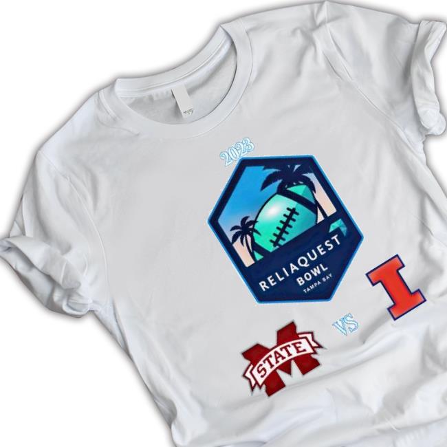 Illinois Fighting Illini Vs Mississippi State Bulldogs 2023 Reliaquest Bowl Tampa Bay T-Shirt