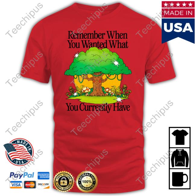 Remember When You Wanted What You Currently Have Shirts