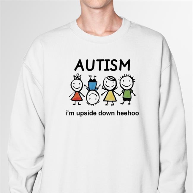 Lahah Chuugagotoku White Autism I'm Upside Down Heehoo Shirt