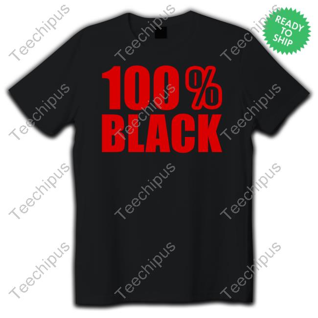 100% Black Long Sleeve Tee