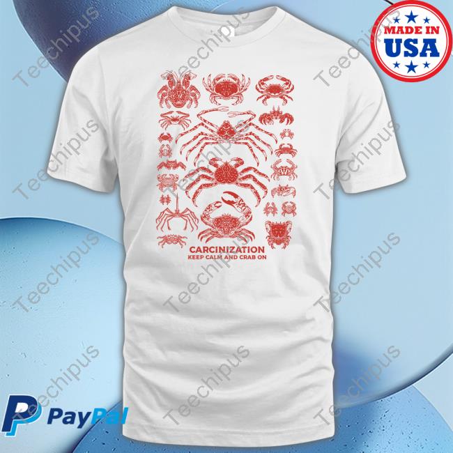 Stephne Tate Carcinization Keep Calm Crab On Shirt