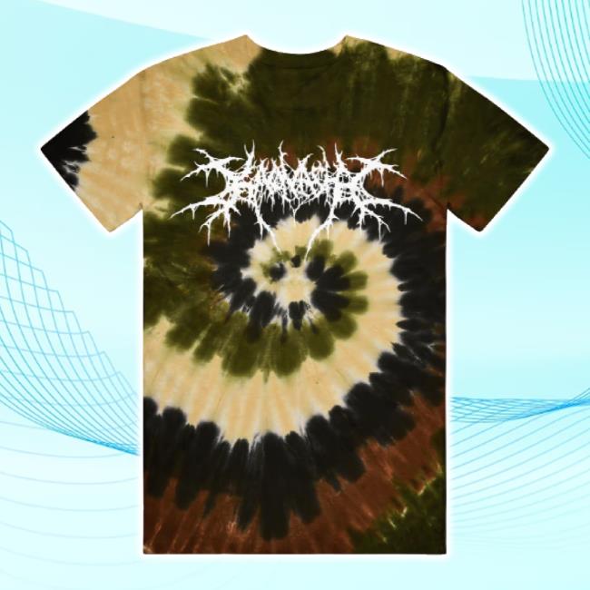 Original Kaonashi Death Metal Logo - Camo Swirl Tie Dye Shirt