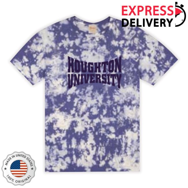 Houghton University Purple Bleach Hoodie Sweatshirt