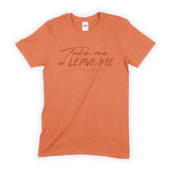 Take Me Or Leave Me Tour Tee Heather Orange Crewneck Sweatshirt