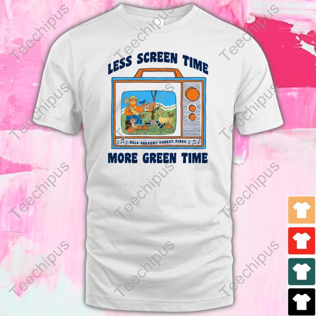 Cherrypascal Less Screen Time More Green Time Tee Shirt
