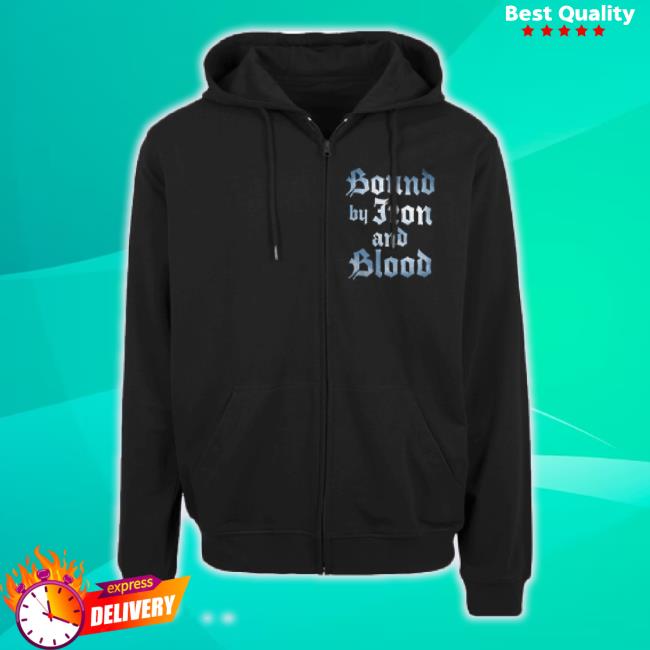 Original Sabaton Merhc Store Bismarck ‘Bound By Iron And Blood’ Zip Hoodie Smoke Sabaton Apparel Clothing Shop