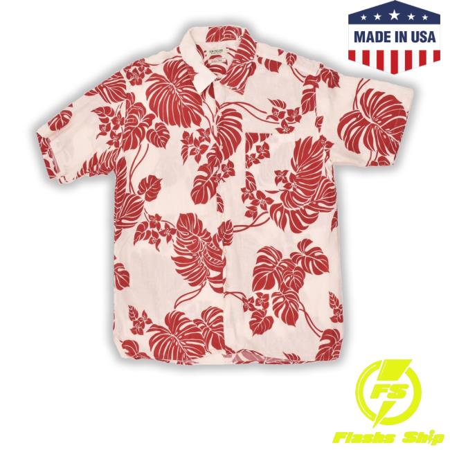 New England Mens Xl Red Floral Tee Shirt