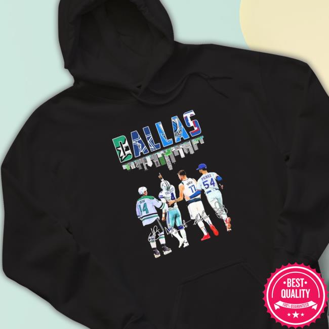 Dallas Skyline Sports Team Players Signatures Long Sleeve Shirt