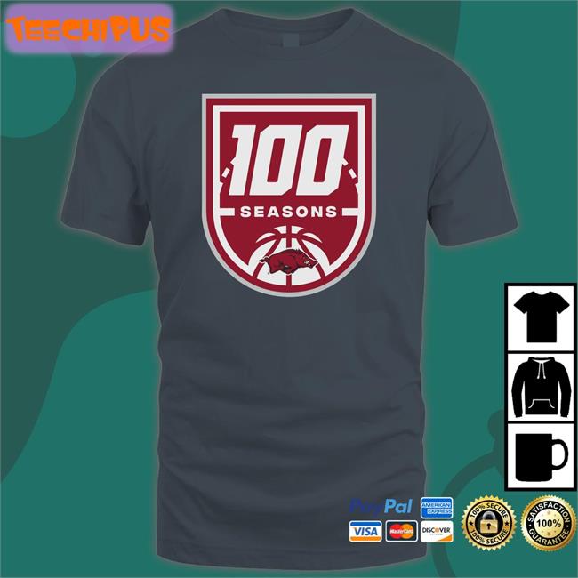 Arkansas Razorbacks Shop Men's Basketball 100 Seasons Funny T Shirt
