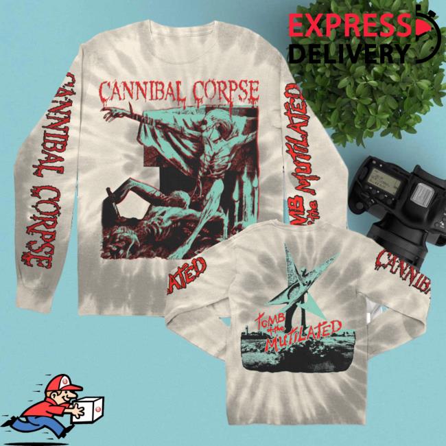 Official Cannibal Corpse Merch Store Tomb Of The Mutilated Tie Dye Longsleeve Faded Beige Tie-Dye CannibalCorpse