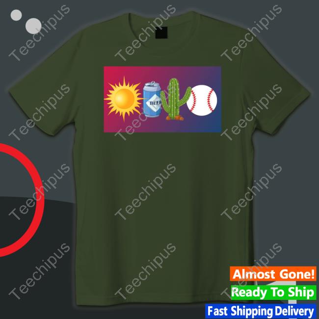 Sun Beer Cactus Baseball Sweatshirt