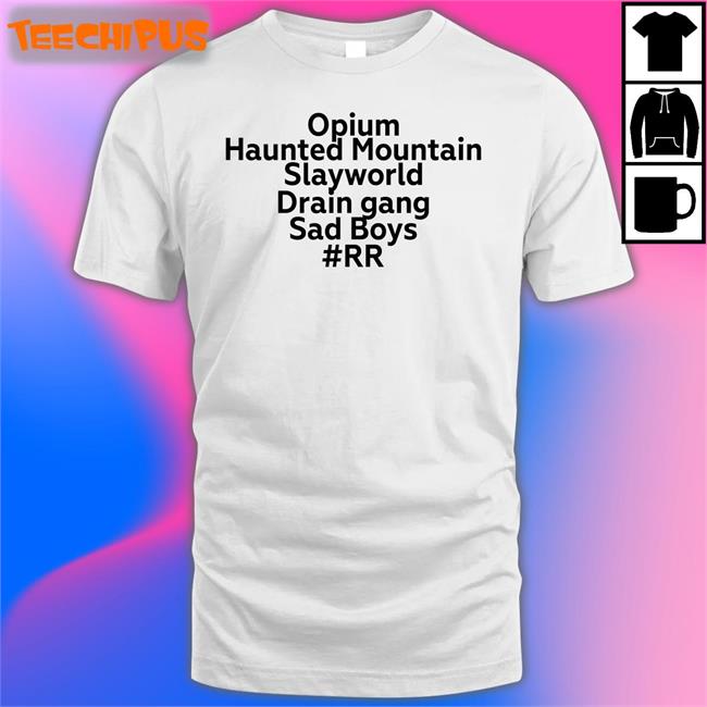 Opium Haunted Mountain Slayworld Drain Gang Sad Boys RR Long Sleeve Tee Shirt