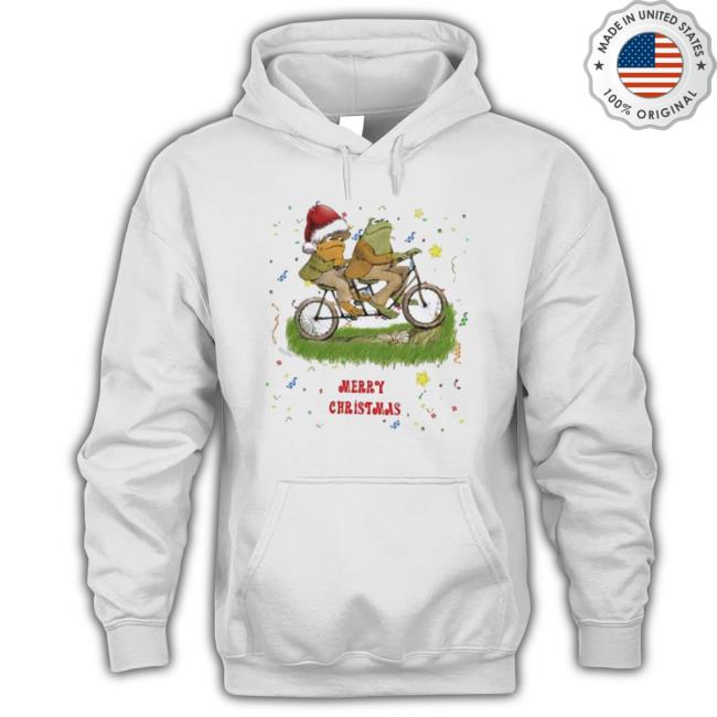 Frog And Toad Merry Christmas 2022 Hooded Sweatshirt