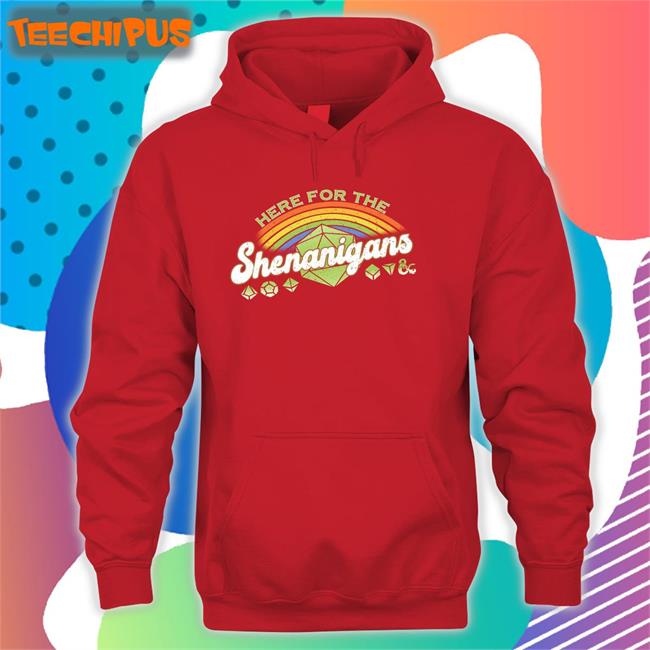 Utkarsh Ambudkar Wearing Dungeons And Dragons Here For Shenanigans Shirt Here For Shenanigans Hoodie