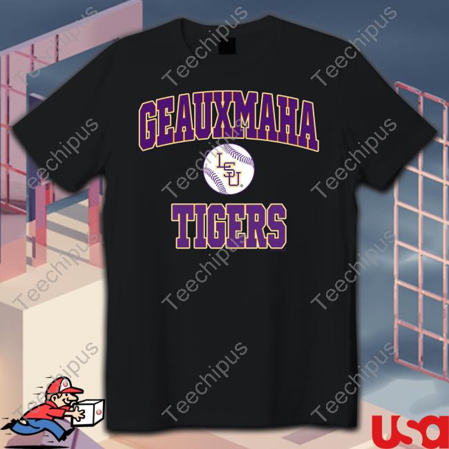 Bayou Apparel Geauxmaha Tigers T Shirt Bayou Apparel Geauxmaha Tigers LSU Baseball Long Sleeve Tee Shirt