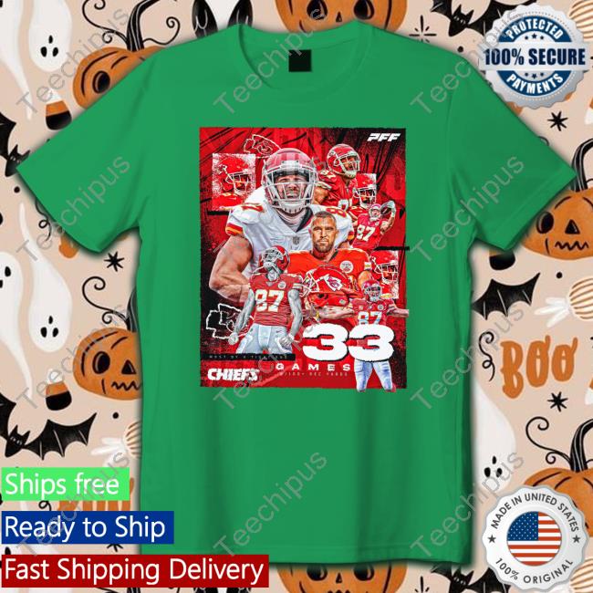 Travis Kelce Most By Tight End Chiefs 33 Games T Shirt