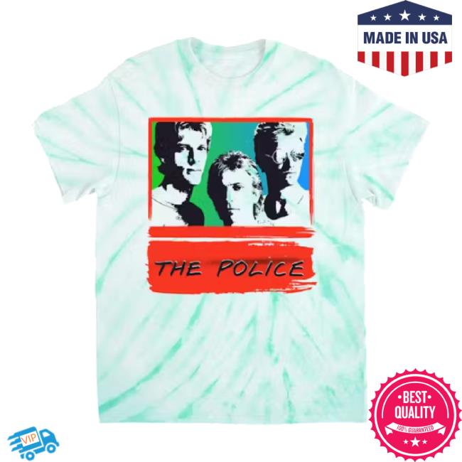 Trending The Police T-Shirt | Red Rainbow Ombre Synchronicity Tie Dye Unisex Sweatshirt