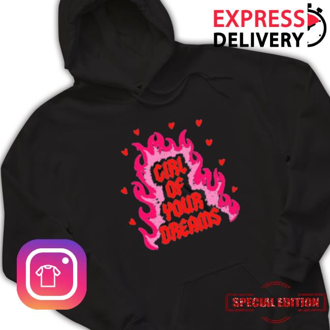 Dylan Girl Of Your Dreams Fire Hearts Art Sweatshirt