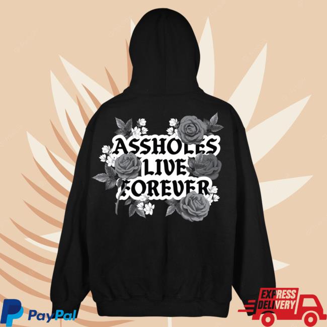 Official Linda Finegold Store Shop Alf Assholes Live Forever Black Pull Over Hoodie Lindafinegold Clothing
