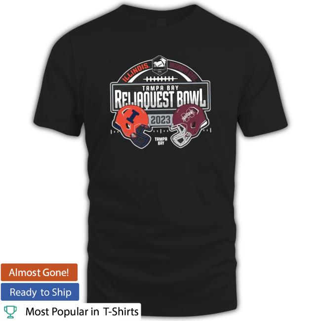 Official Illinois Fighting Illini Vs Mississippi State Bulldogs Tampa Bay Reliaquest Bowl 2023 Helmet Tee Shirt