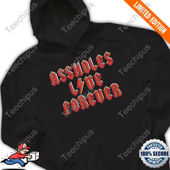 Assholes Live Forever Store Alf X Acdc Hooded Sweatshirt
