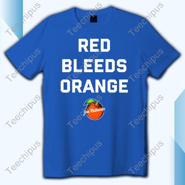 Red Bleeds Orange Long Sleeve T Shirt