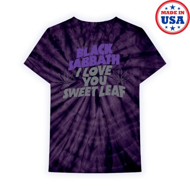 Trending Blacksabbathapparelshop Store Sweet Leaf Tie Dye Hooded Sweatshirt