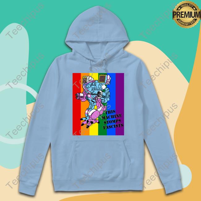 Cool Battletech This Machine Stomps Fascists Hooded Sweatshirt