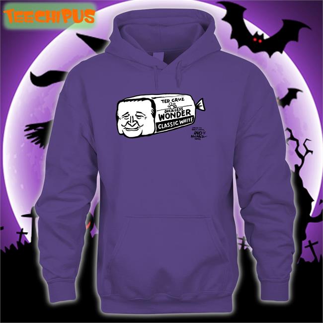 Lalo Alcaraz Ted Cruz Dickless Wonder Classic White Hooded Sweatshirt Brett Cross