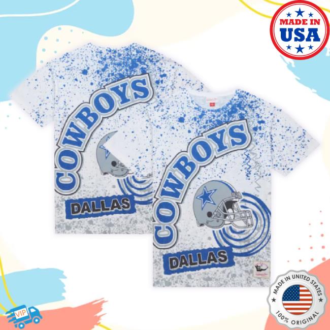Official Dallas Cowboys Mitchell & Ness Team Burst Sublimated Tee