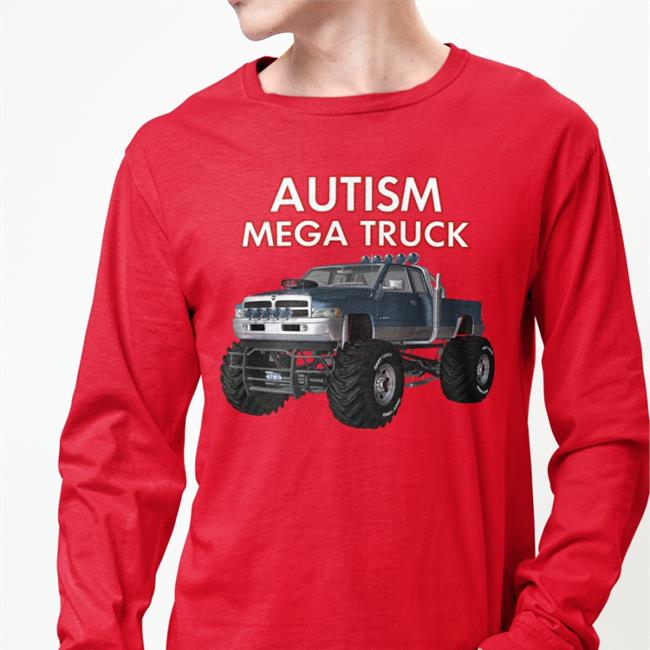 Autism Mega Truck Long Sleeve Tee Shirt