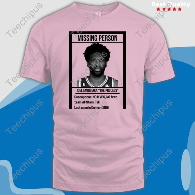 Bleacher Report Missing Person Joel Embid Aka The Process T Shirt