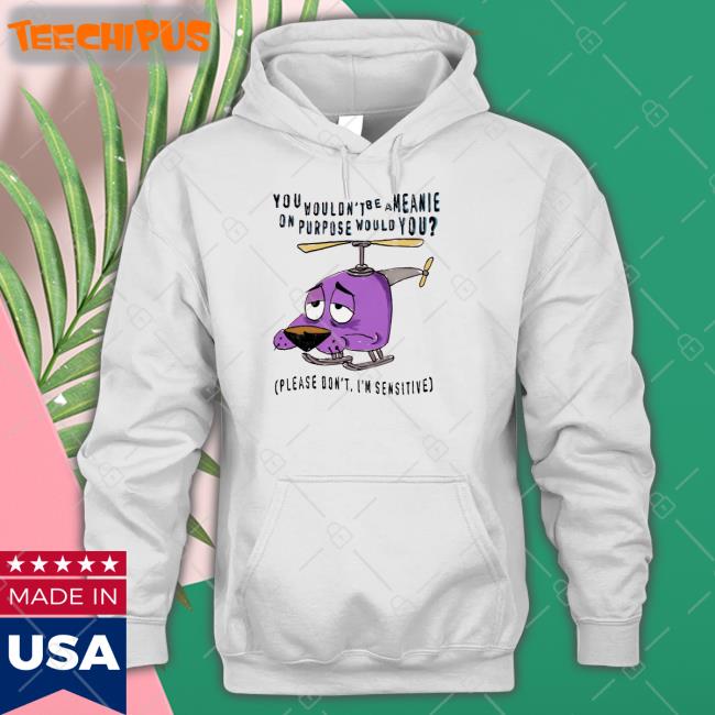 Justins Art Shop You Wouldn't Be A Meanie On Purpose Would You Tee Shirt