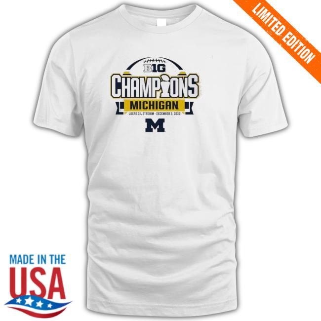 Michigan Wolverines 84 2022 Big Ten Football Conference Champions Tee Shirt Michigan Wolverines 84 2022 Big Ten Football Conference Champions T-Shirt