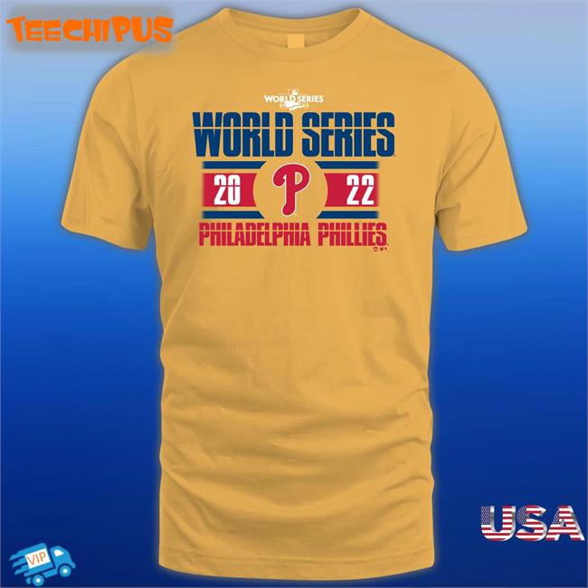 Shibe Vintage Sports Merch World Series 2022 Philadelphia Phillies Tee Shirts Philadelphia Phillies Officially Licensed World Series Grey Tee Shirts