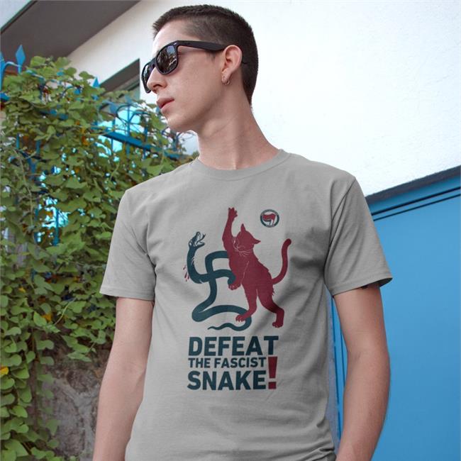 No Gods No Masters Soviet Cat Defeat The Fascist Snake Shirt