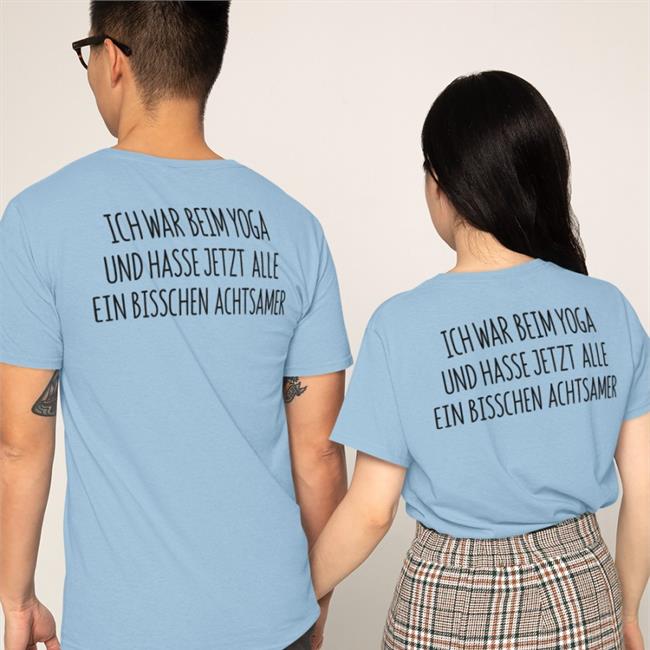 Himbeere Ich War Beim Yoga Und Hasse Jetzt Alle Ein Bisschen Achtsamer Tee Shirt Luyoga Merch