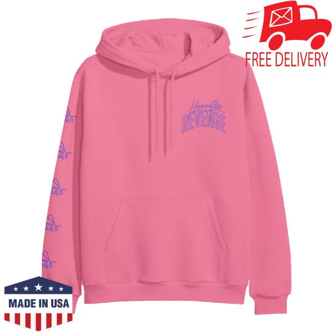 Trending Honey Revenge Merch Store Branded Safety Pink Hoodie Sweatshirt Honeyrevenge Shop