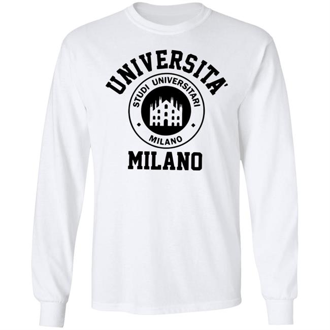 Universita Milano T Shirt White Hoodie Sweatshirt Universita Milano T Shirt White Hoodie Sweatshirt