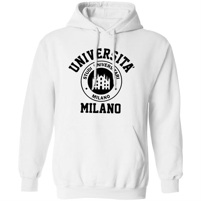 Universita Milano T Shirt White Hoodie Sweatshirt Universita Milano T Shirt White Hoodie Sweatshirt