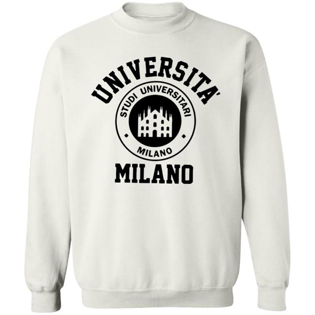 Universita Milano T Shirt White Hoodie Sweatshirt Universita Milano T Shirt White Hoodie Sweatshirt