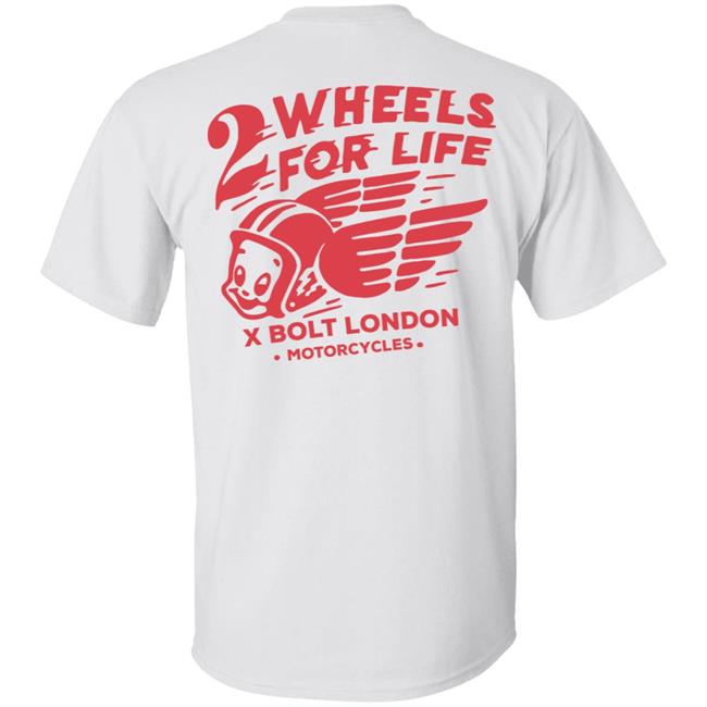Forever Two Wheels - 2 Wheels for Life x Bolt tee shirt Forever Two Wheels - 2 Wheels for Life x Bolt tee shirt