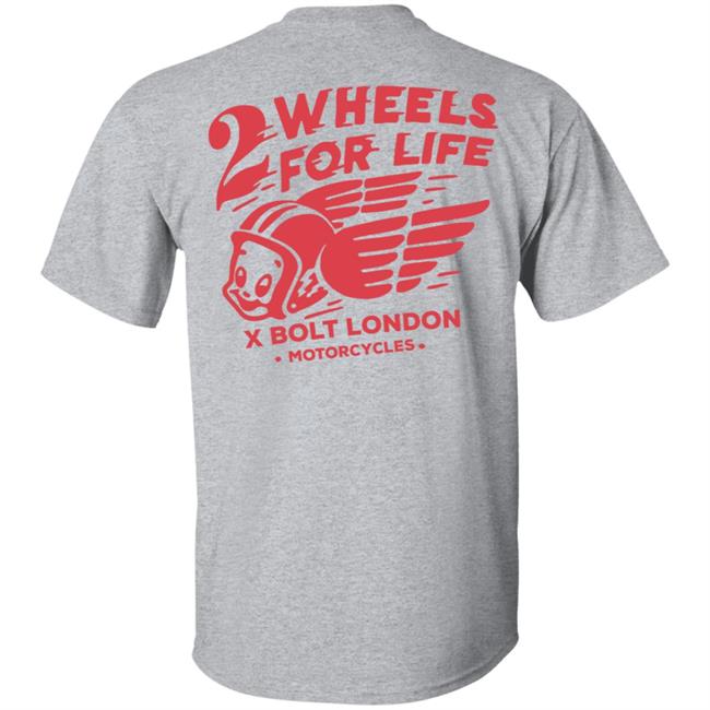 Forever Two Wheels - 2 Wheels for Life x Bolt tee shirt Forever Two Wheels - 2 Wheels for Life x Bolt tee shirt
